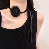 Big Flower Lace Choker Collar Women Version Sexy Neck Band Necklace