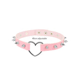 Harajuku Gothic Collar Chokers Steampunk Leather Rivet Goth Heart Choker