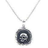 Skull Pendant Stainless Steel Skeleton Necklace
