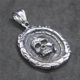 Skull Pendant Stainless Steel Skeleton Necklace
