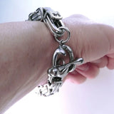 Stainless Steel Byzantine Link Chain Bracelet 10mm Water Resistance