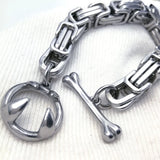 Stainless Steel Byzantine Link Chain Bracelet 10mm Water Resistance