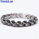 Dragon Grain Chain Man Bracelet Punk Keel Men's Boys Jewellery