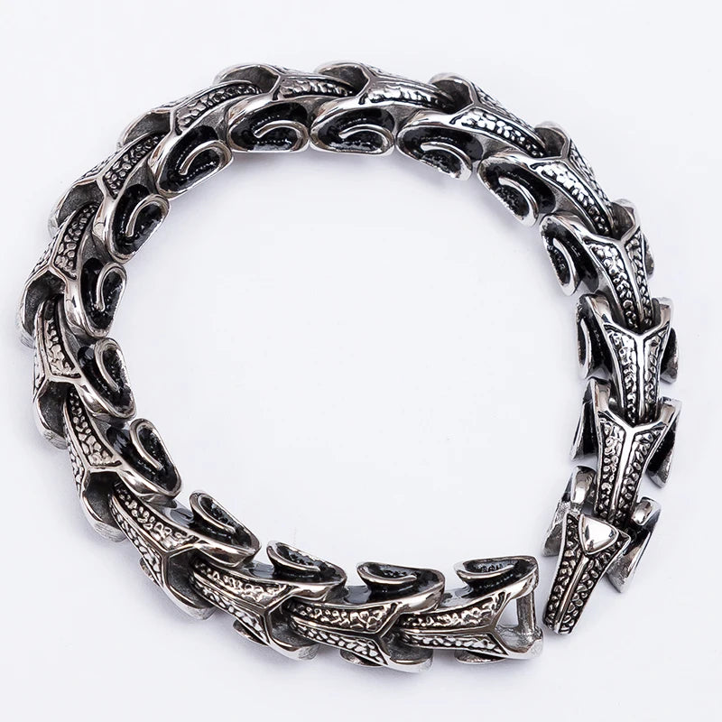 Dragon Grain Chain Man Bracelet Punk Keel Men's Boys Jewellery