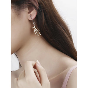 Small Bear Earrings, 925 Silver Pins, Cute Design