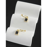 Square 925 Sterling Silver & Gold Earrings