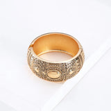 Geometric Tibet Totem Bracelets Round Metal Cuff Bangles Women Jewelry
