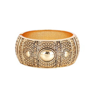 Geometric Tibet Totem Bracelets Round Metal Cuff Bangles Women Jewelry