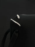 S925 Sterling Silver Ear Clip Wind Irregular Line No Piercing Women's Earrings