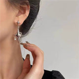 Y2K Star Drop Earrings Harajuku Planet Crystal Earings Punk Jewelry