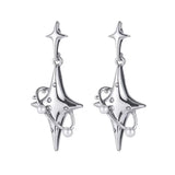 Y2K Star Drop Earrings Harajuku Planet Crystal Earings Punk Jewelry