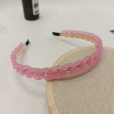 Acrylic Resin Chain Hair Hoop Headband Net Red