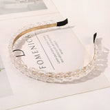 Acrylic Resin Chain Hair Hoop Headband Net Red