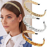 Acrylic Resin Chain Hair Hoop Headband Net Red Versatile Hair Pressing Headdress