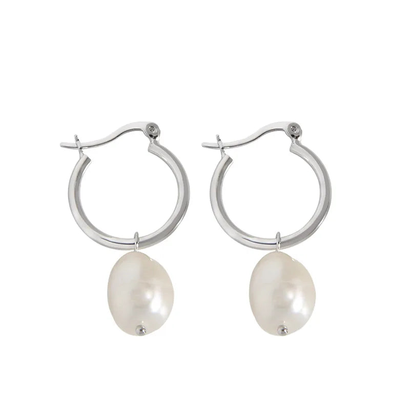 Small Silver Bead Earrings, 925 Sterling Silver, High Quality