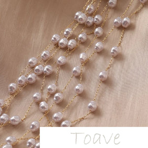 Copper 14K Resin Highlight Pearl Chain DIY Earrings Necklace