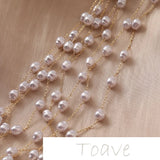 Copper 14K Resin Highlight Pearl Chain DIY Earrings Necklace