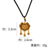 Chinese Style Ruyi Lock Necklace Women's Bell Pendant