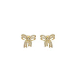 Copper Alloy Earrings with Synthetic Cubic Zirconia