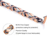 Copper Magnetic Bracelet 99.9% Pure Crystal Jewelry Gift