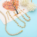 Copper CZ Clear Crystal Heart Bracelets for Women