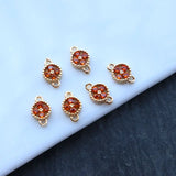 Copper Charms 6mm Crystal Flower Charms 10pcs/lot DIY Jewelry Making Bulk