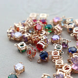 Copper Charms 6mm Crystal Inlaid Zircon Charms 10pcs/lot DIY Jewelry Making