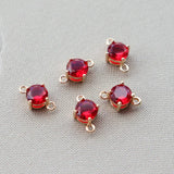 Copper Charms 6mm Crystal Inlaid Zircon Charms 10pcs/lot DIY Jewelry Making