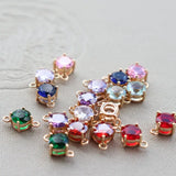Copper Charms 6mm Crystal Inlaid Zircon Charms 10pcs/lot DIY Jewelry Making
