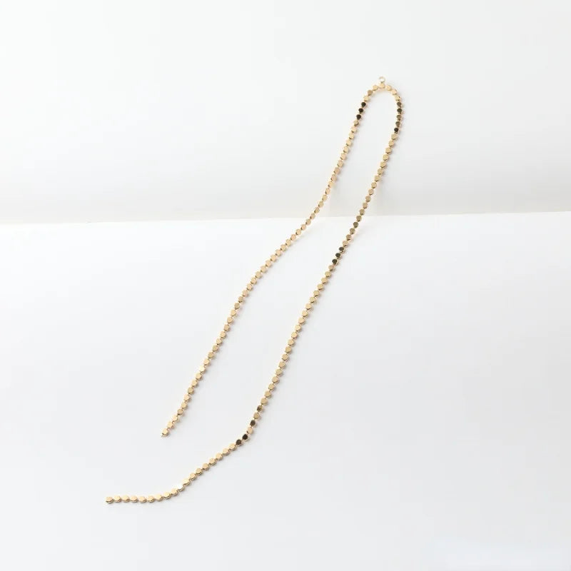 Copper Clad 14K Peas Chain Tassel Earrings