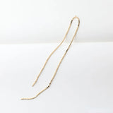 Copper Clad 14K Peas Chain Tassel Earrings