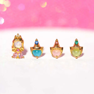 Copper Zircon 925 Silver Stud Earrings for Women