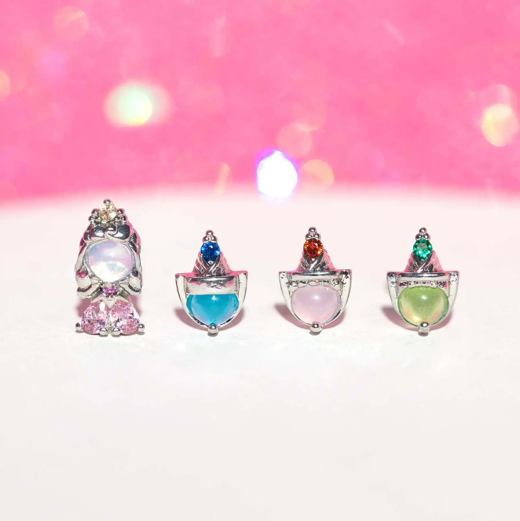 Copper Zircon 925 Silver Stud Earrings for Women
