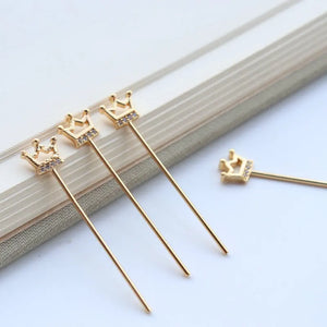 Copper Crown Scepter Ornament 6pcs/lot DIY Jewelry Making