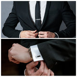 Copper Cufflinks & Tie Clip Set for Men