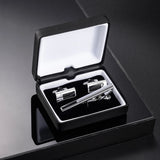 Copper Cufflinks & Tie Clip Set for Men