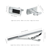 Copper Cufflinks & Tie Clip Set for Men
