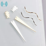 Copper DIY Earrings Long Temperament Sliver Triangle Fish Wave Fringe Earrings