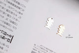 Copper DIY Earrings Long Temperament Sliver Triangle Fish Wave Fringe Earrings