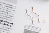 Copper DIY Earrings Long Temperament Sliver Triangle Fish Wave Fringe Earrings