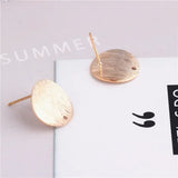 Copper DIY Earrings - Long Concave Round Earrings