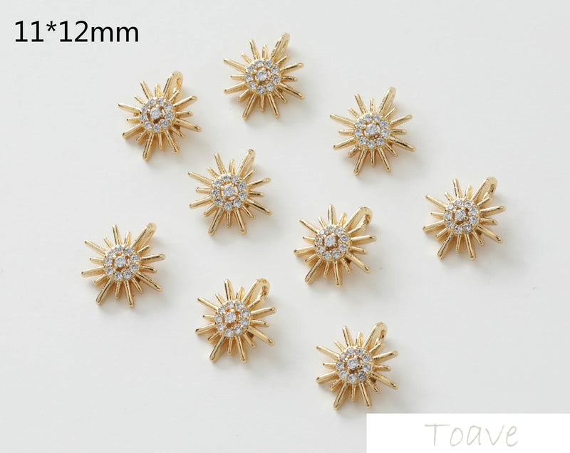 Copper Zirconium Meteors DIY Jewelry Set 2pcs