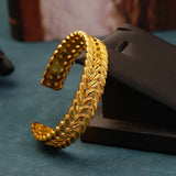 Copper Plated Flower Bangle Ring Sets for Bride