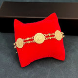 Copper Plating Link Chain Bracelets Coin Jewelry Bangle