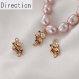 Gold-plated Zircon Willow Leaf Jewelry Set
