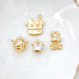 Gold-plated Calf Pendant Zodiac Ox Ornaments