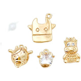 Gold-plated Calf Pendant Zodiac Ox Ornaments