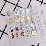 Gold-plated Zircon Necklace and Earring Set