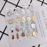 Gold-plated Zircon Necklace and Earring Set