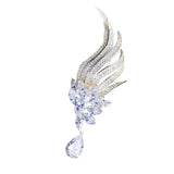 Copper Inlaid Zircon Angel Wings Zircon Brooch Creative Pin